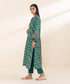 Women's Unstitched Light Khaddar Green Embroidered 3 Piece Suit